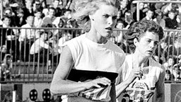 200-m-Europameisterin von 1962 Jutta Heine (l.) © Horstmüller 