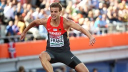 Der deutsche 400-Meter-Hürdenläufer Felix Franz