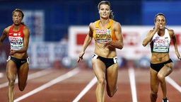 Die niederländische Sprinterin Dafne Schippers (Mitte) © dpa Foto: Vincent Jannink