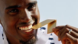 Mohamed Farah gewinnt bei der EM 2010 in Barcelona Gold über 10.000 Meter. © picture alliance / dpa Foto: Kai Foersterling