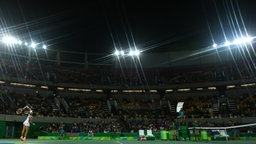 Die deutsche Tennisspielerin Angelique Kerber im Tennis Centre in Rio. © dpa - Bildfunk Foto: Lukas Schulze