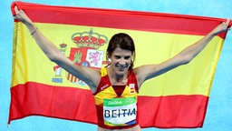 Hochspringerin Ruth Beitia aus Spanien © dpa - Bildfunk Foto: Antonio Lacerda