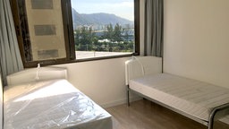 Ein Zimmer im Olympischen Dorf in Rio de Janeiro © picture alliance / dpa Foto: Georg Ismar