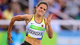 Die deutsche Sprintern Nadine Gonska