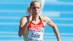 Die deutsche Sprinterin Verena Sailer läuft. © dpa Foto: Bernd Thissen